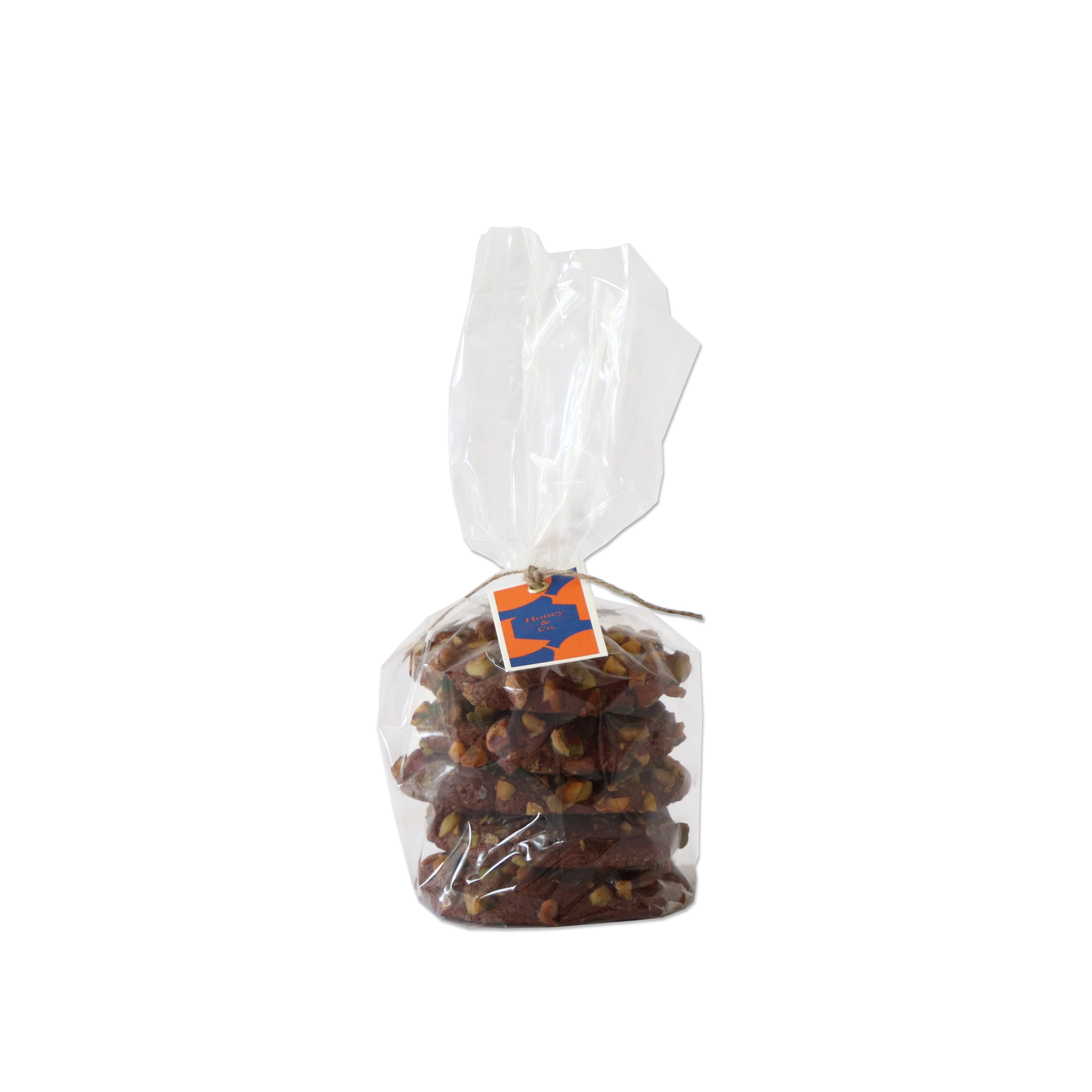 Chocolate Pistachio Fudge Cookies - Honey & Spice